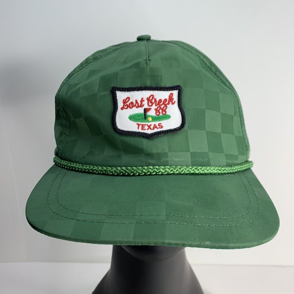 Lost Creek Golf Course Imperial Green Hat Embroidered Leather Strap Back Cap‎